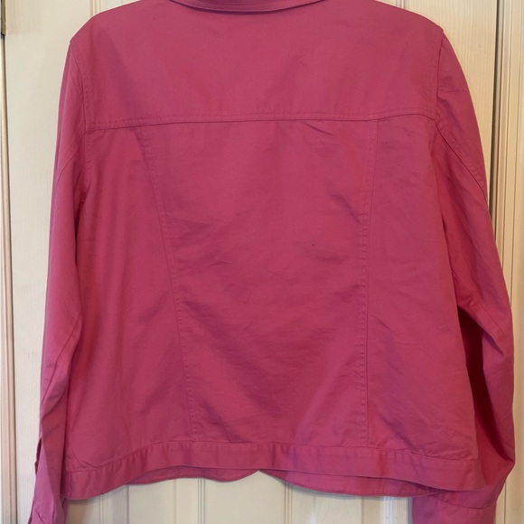 Pink Button Front LS Embellished Jacket XL - Picture 2 of 6